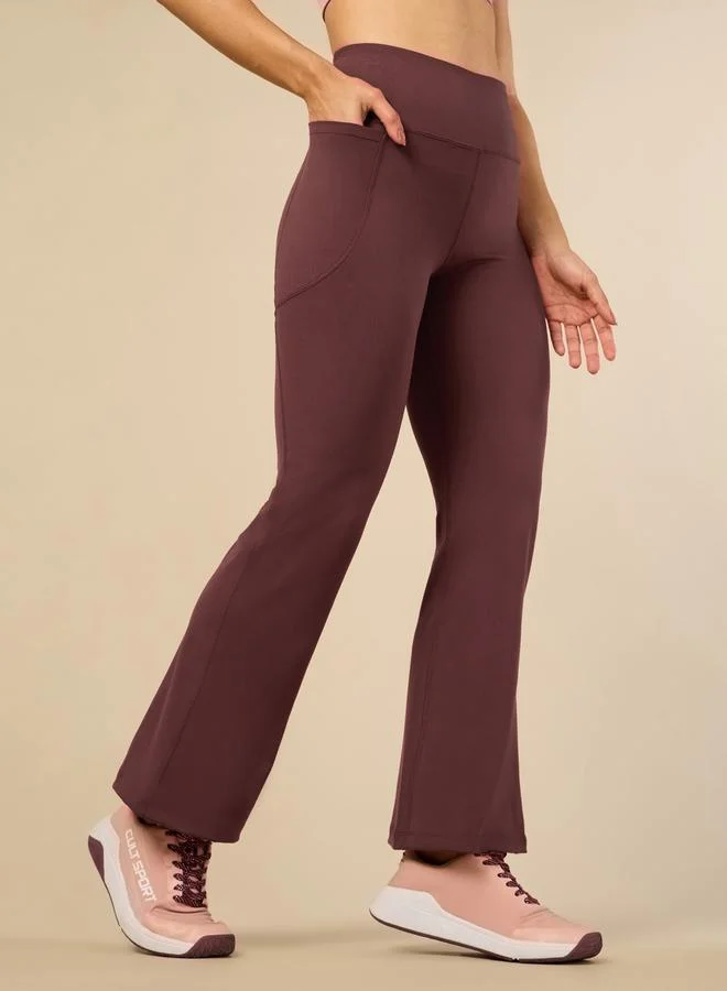 Cult Women Dark Brown Performance Flare Pants